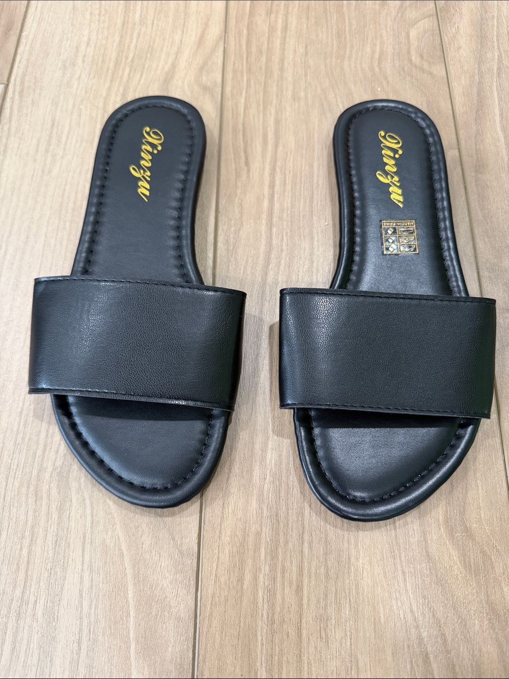 Black Slide Sandals for Women